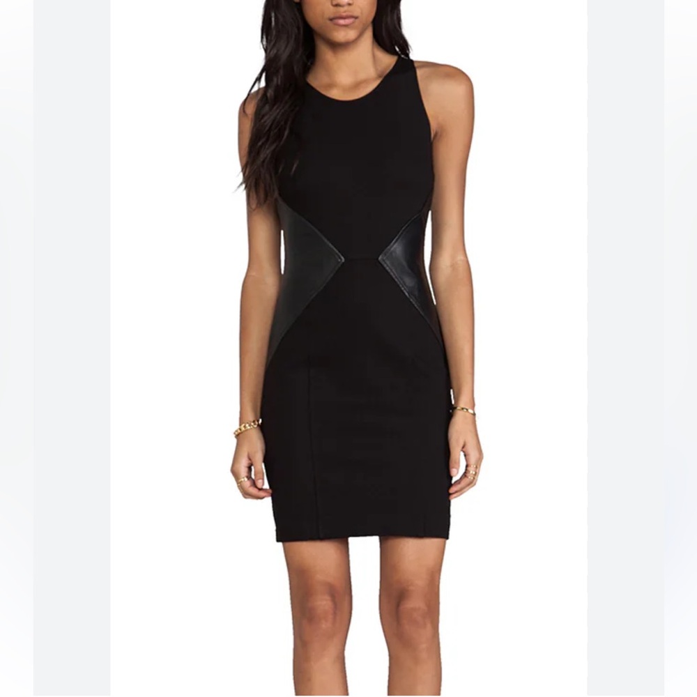 PJK Patterson J. Kincaid Black Sleeveless Bodycon Mini Dress